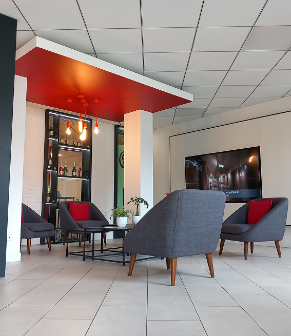 Photographie d'une pièce intérieur